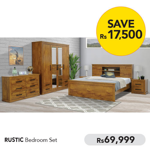RUSTIC BEDROOM SET 180X200