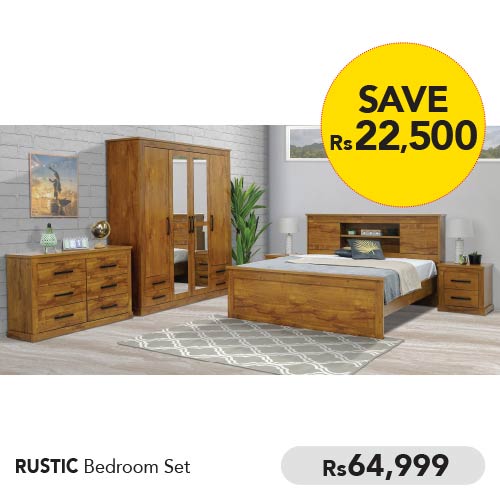 RUSTIC BEDROOM SET 180X200