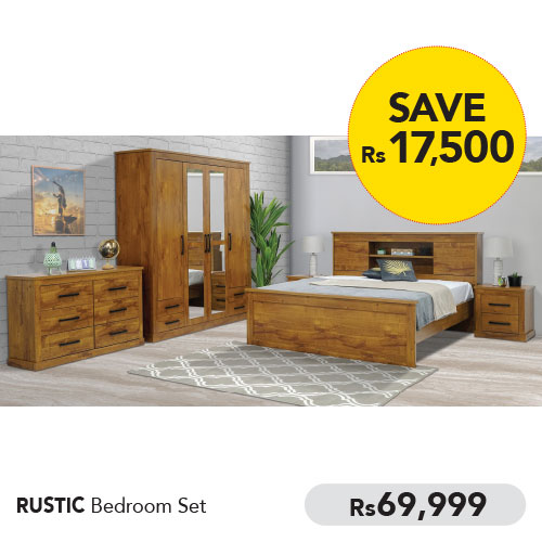 RUSTIC BEDROOM SET 180X200