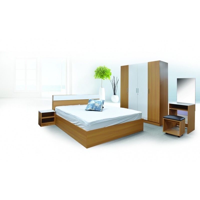 Dallas Bedroom Set 150x190 Cm Beech White