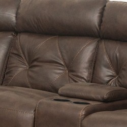 Crestline Sofa Corner Vegan Leather in Brown Col Crestline Sofa Corner Vegan Leather in Brown Col