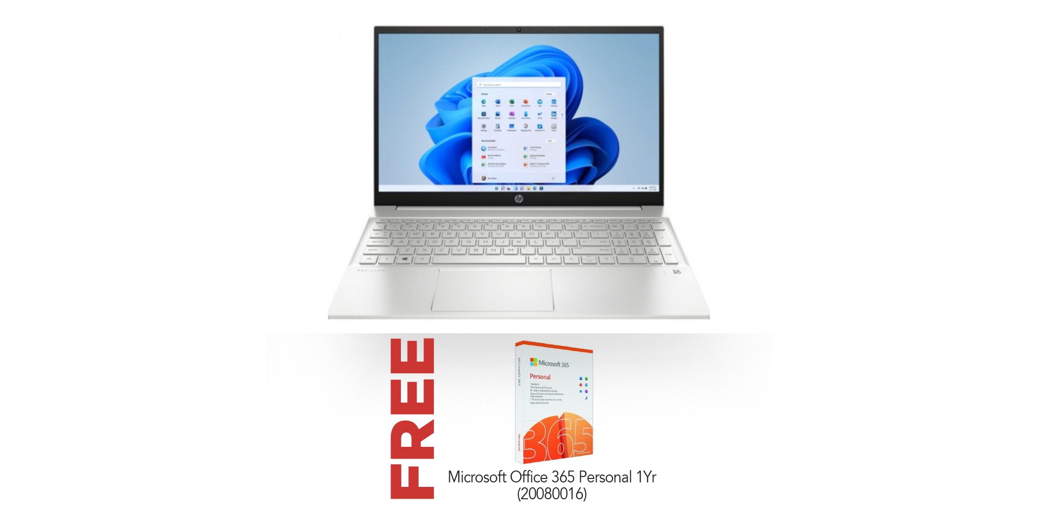 HP Pavilion Laptop 15-eg3146nia Core™ i5 1335U & Free Microsoft Office 365 Personal 1Yr