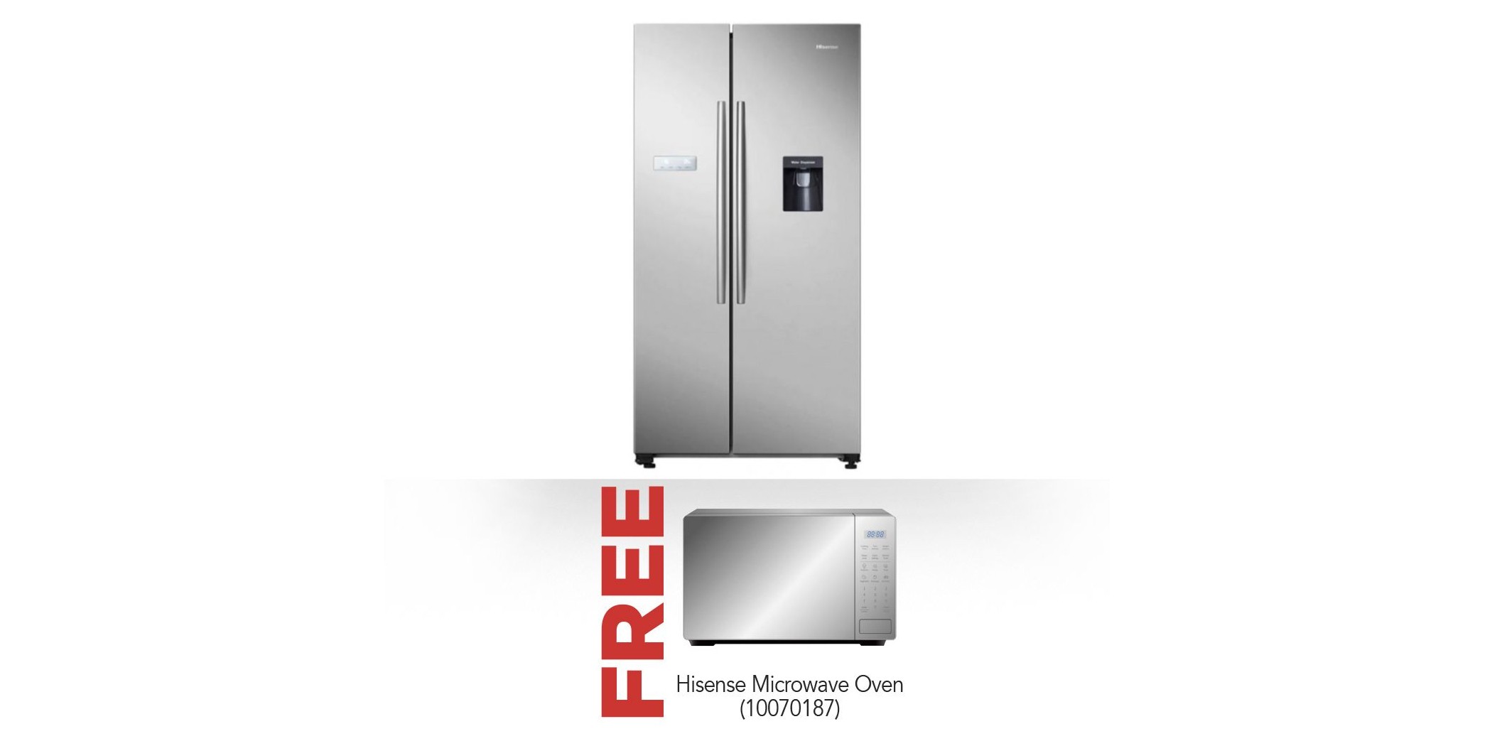 Hisense H740SSWD Refrigerator & Free Hisense H20MOMS11 Microwave Oven
