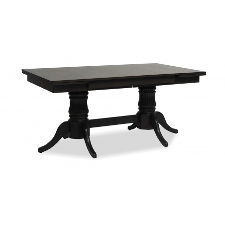 Huston Table and 10 Chairs Rubberwood Grey Fabric