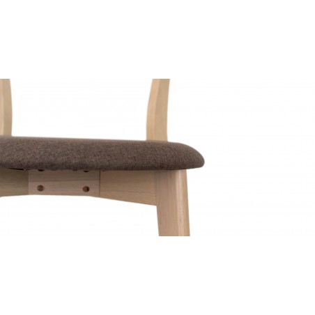 Tarva Table and 6 Chairs Fabric Brown