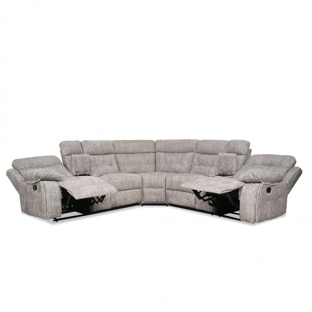 Halton Bay Sofa Corner Recliner in L.Grey Col Fab