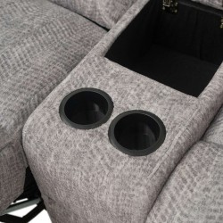 Halton Bay Sofa Corner Recliner in L.Grey Col Fab Halton Bay Sofa Corner Recliner in L.Grey Col Fab