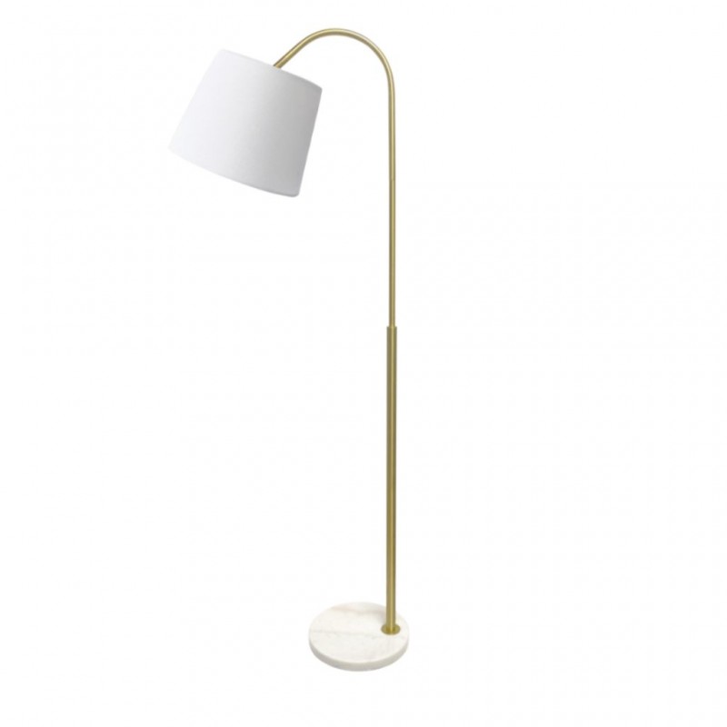 Metal Task Floor Lamp With White Marble Base Brass + White Marble - ML234607
