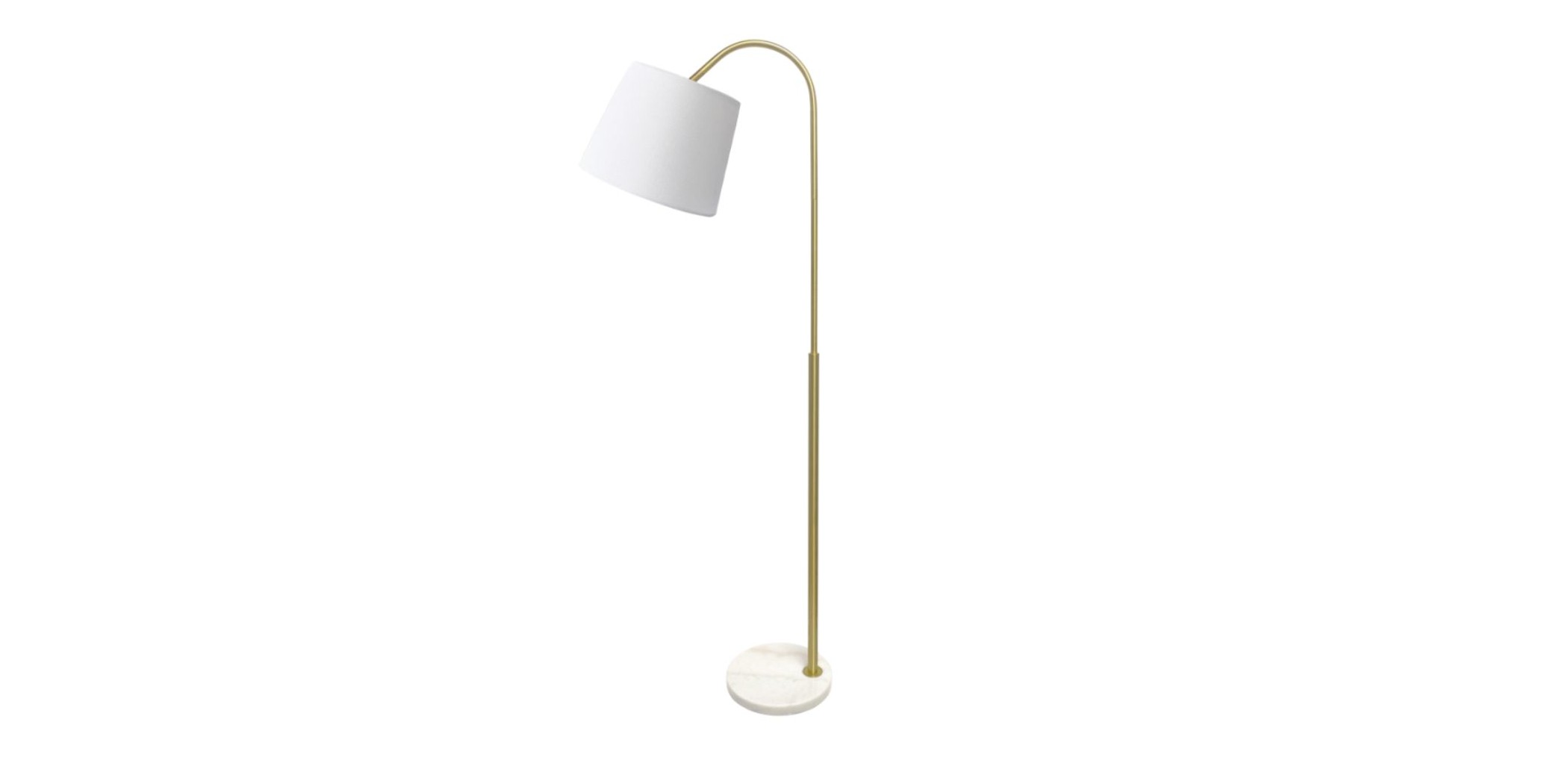 Metal Task Floor Lamp With White Marble Base Brass + White Marble - ML234607