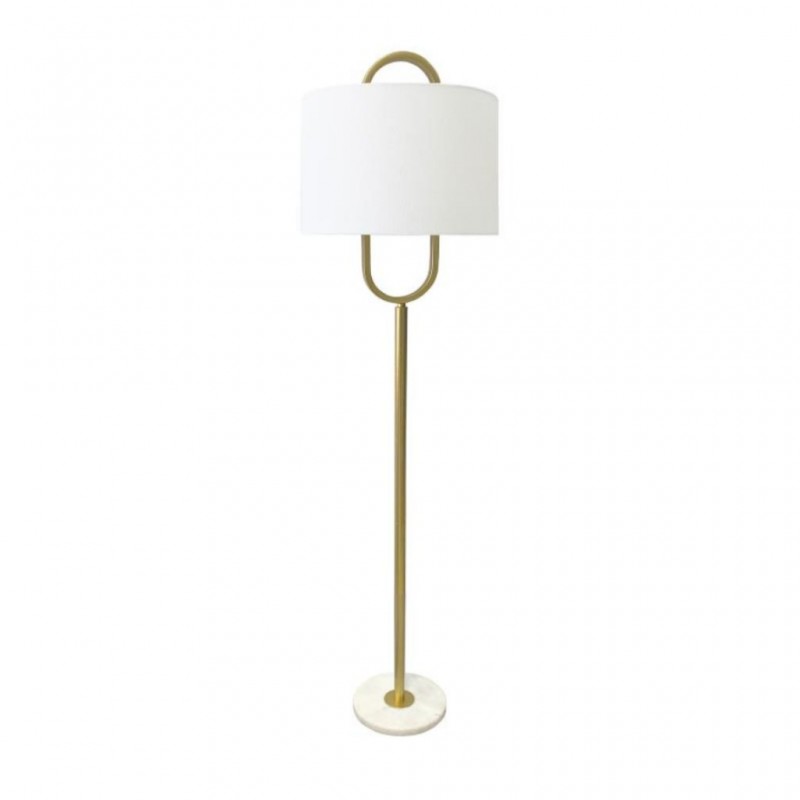 Floor Lamp Marble & Metal & TC Fabric ML185317-F