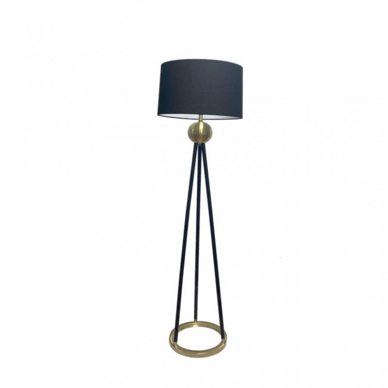 Metal Tripod Floor Lamp With Brass Finish Ball ML2347001 Metal Tripod Floor Lamp With Brass Finish Ball ML2347001
