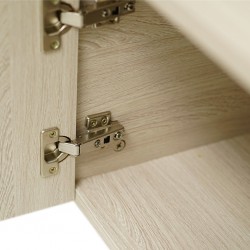 Ooden Low TV Cabinet With Crome Leg Wash Oak & Orange Ooden Low TV Cabinet With Crome Leg Wash Oak & Orange