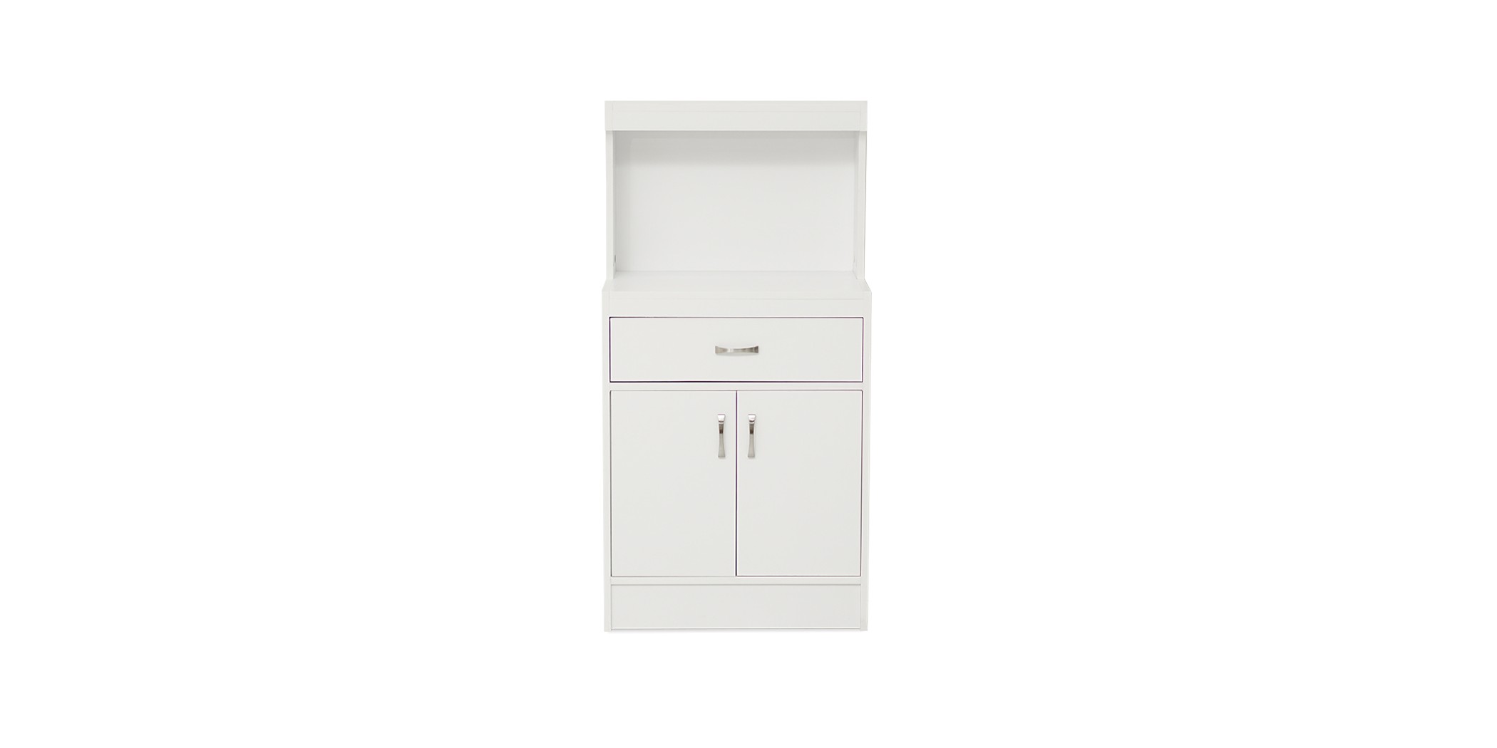 Brook Microwave Stand Peau D'orange (White)