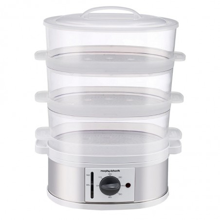 Morphy Richards 470001 9L 3 Tier White Food Steamer