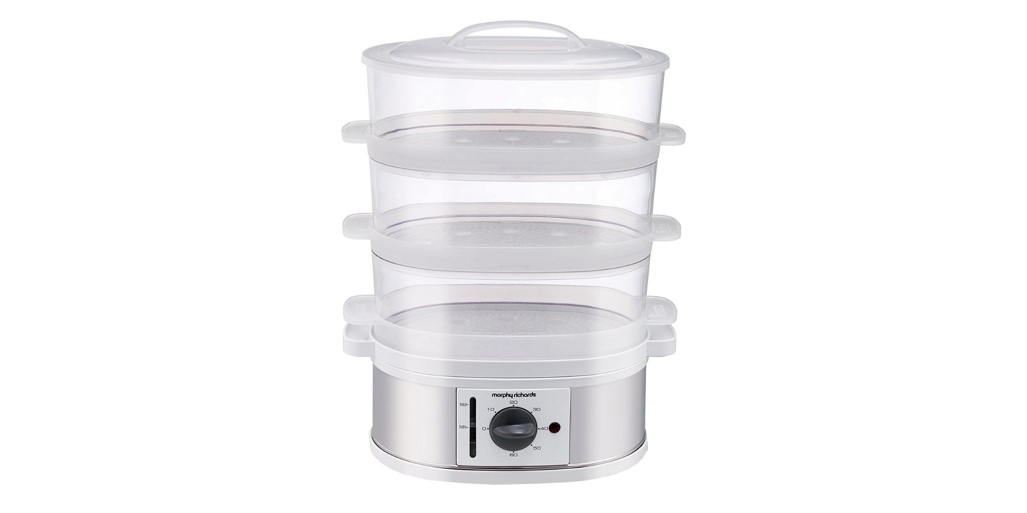 Morphy Richards 470001 9L 3 Tier White Food Steamer