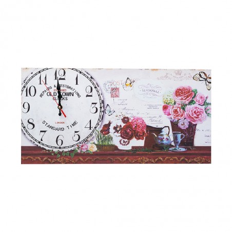 Flowery Clock Rectangle Ref B24-B28