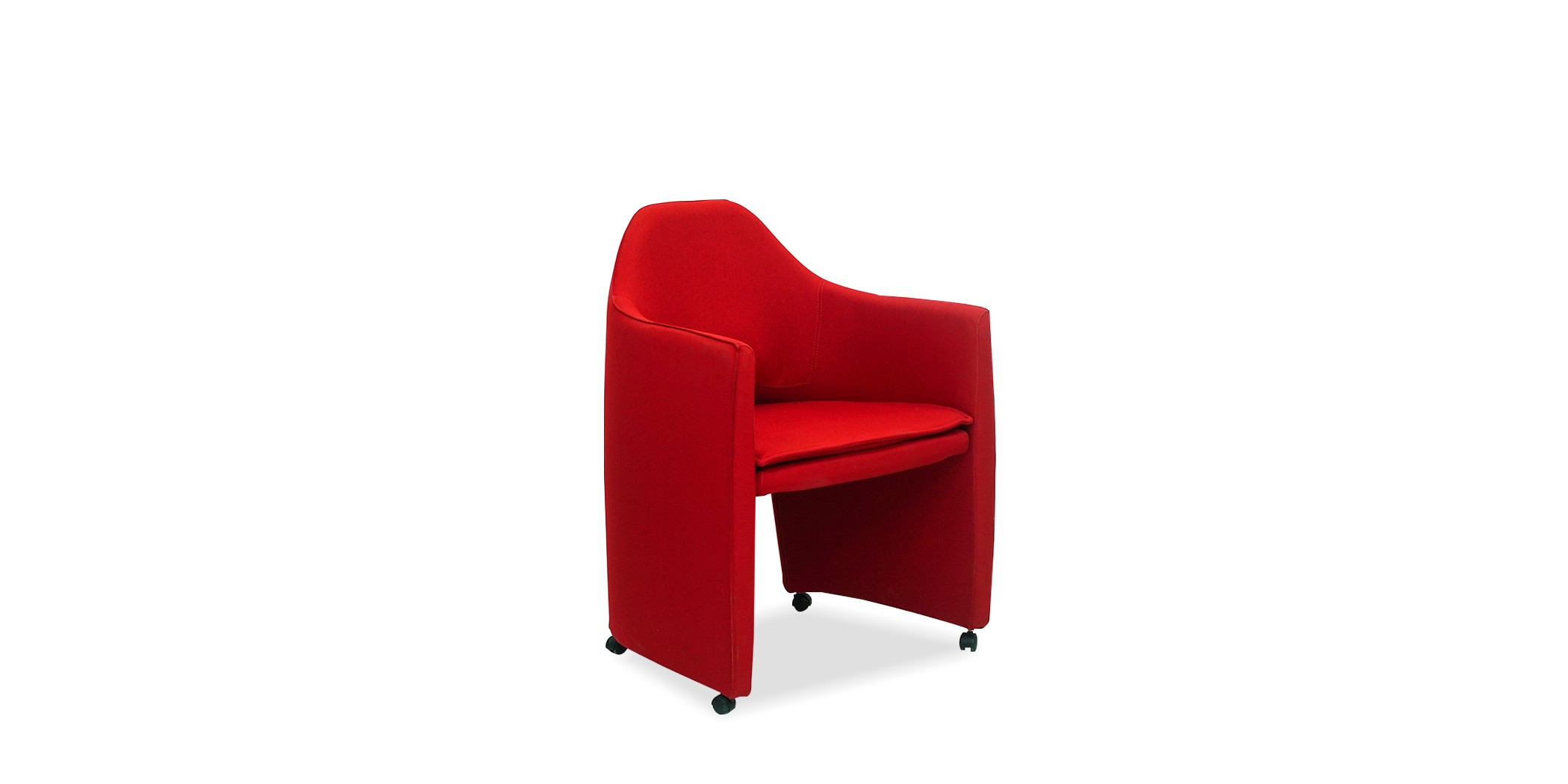 Burotime Onyx Mobile Armchair Fabric Red