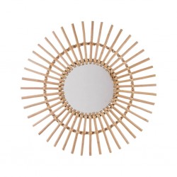 Circle Bamboo Wall Mirror D47 cm - Ref G-T002