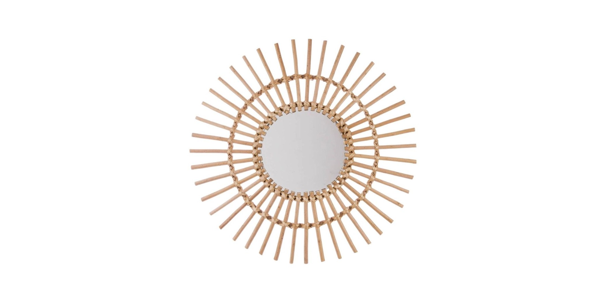 Circle Bamboo Wall Mirror D47 cm - Ref G-T002