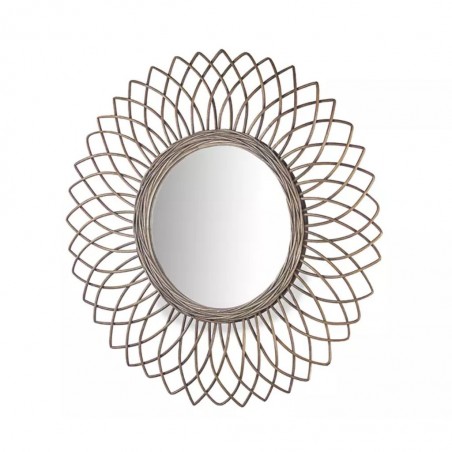 Circle Rattan Wall Mirror D28 cm - Ref G-M001