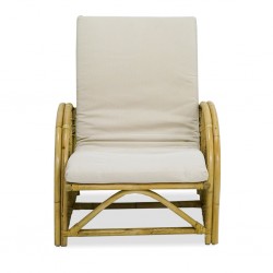 Lazy Chair & Stool Rattan With Cushion