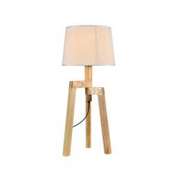 Table Lamp: 1xE27xMax.60W, Wood D25xH50 cm