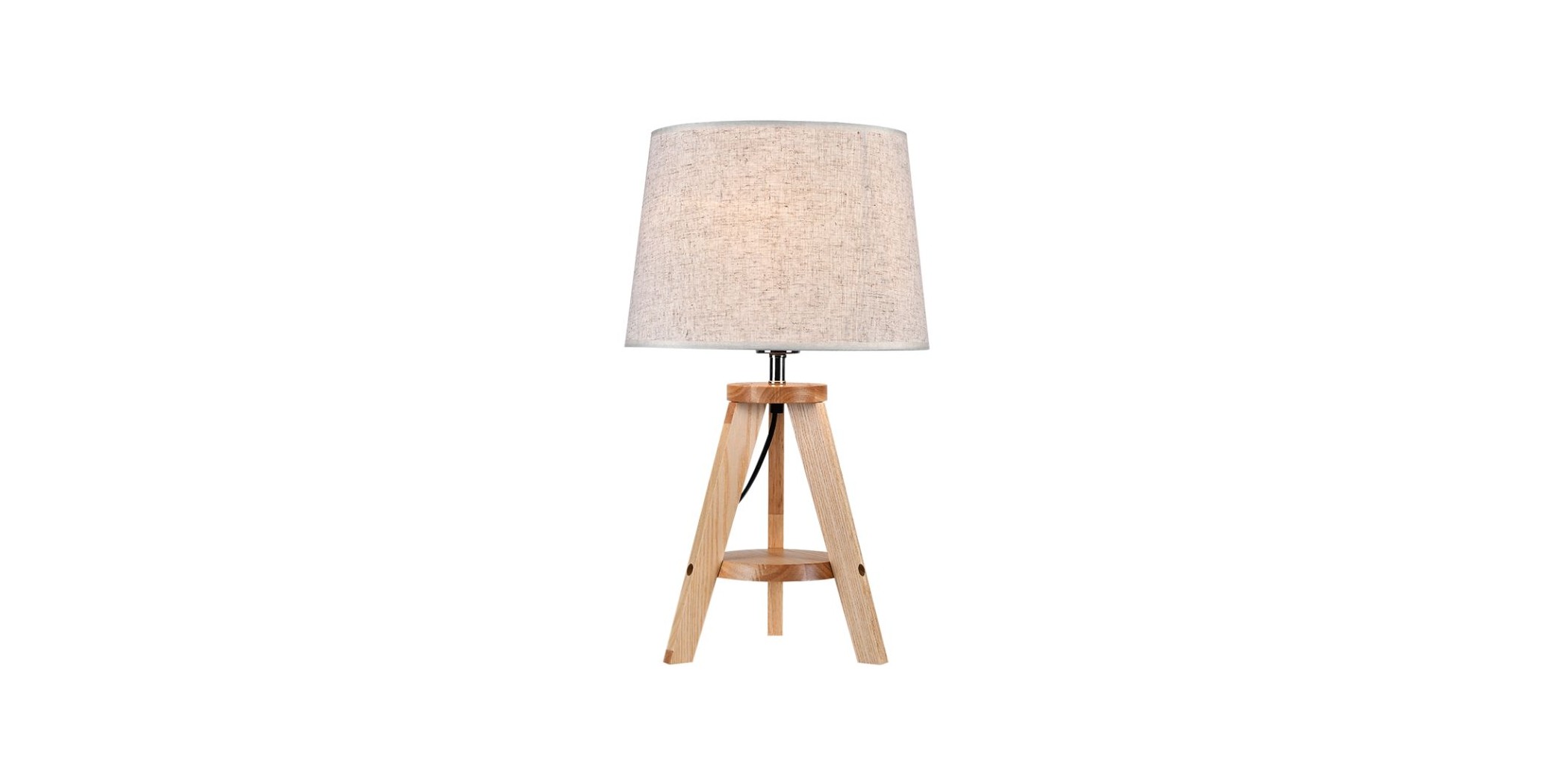 Table Lamp: 1xE27xMax.60W, Wood D25xH50 cm