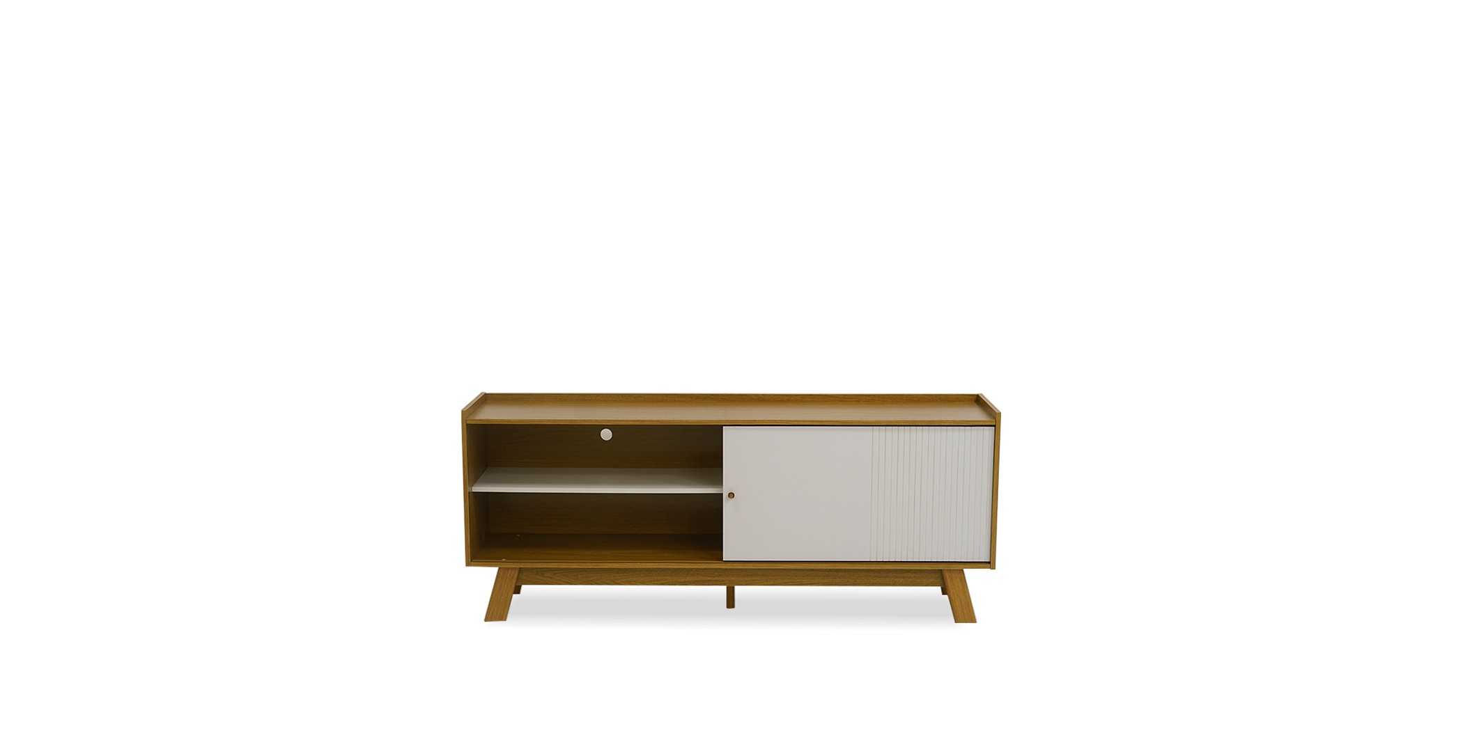Aurum Low TV Cabinet Nature/Off White