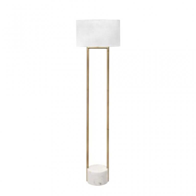 Marble Floor Lamp Brass & White Marble ML234659 Marble Floor Lamp Brass & White Marble ML234659