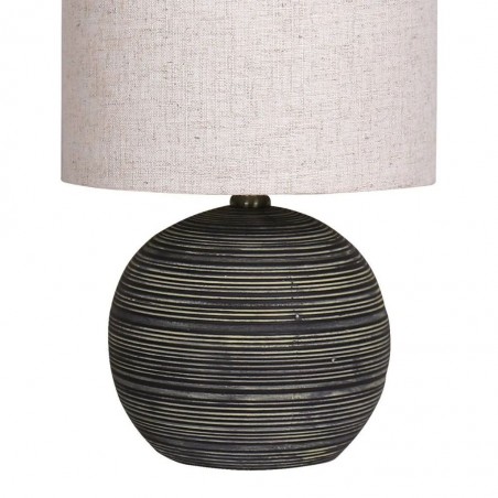 Ceramic Table Lamp With Strips Pattern