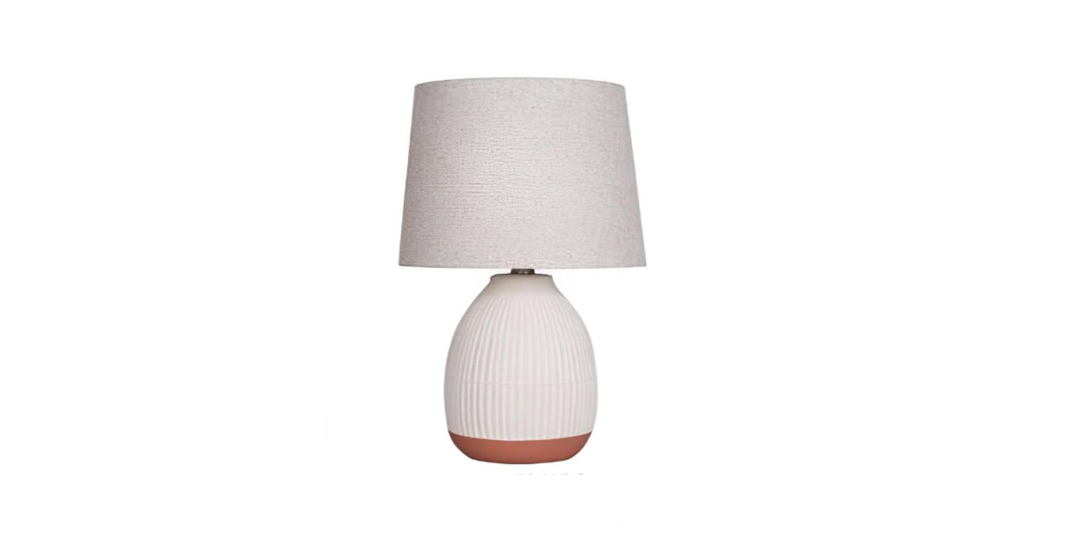 Ceramic Table Lamp In Biege and Brown Glaze Finish