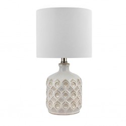 Table Lamp Ceramic In Cream Glaze Finish