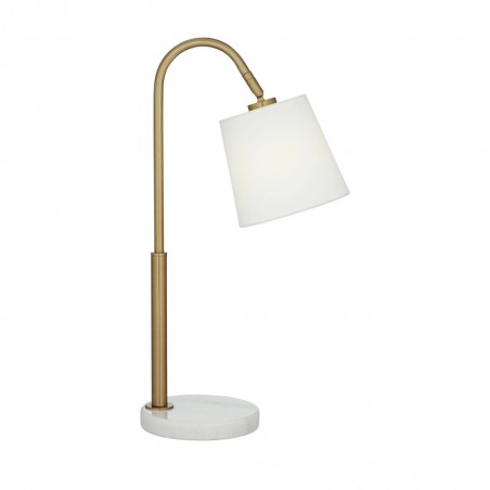 Metal Task Table Lamp With White Marble Base Brass & White Marble - ML234608