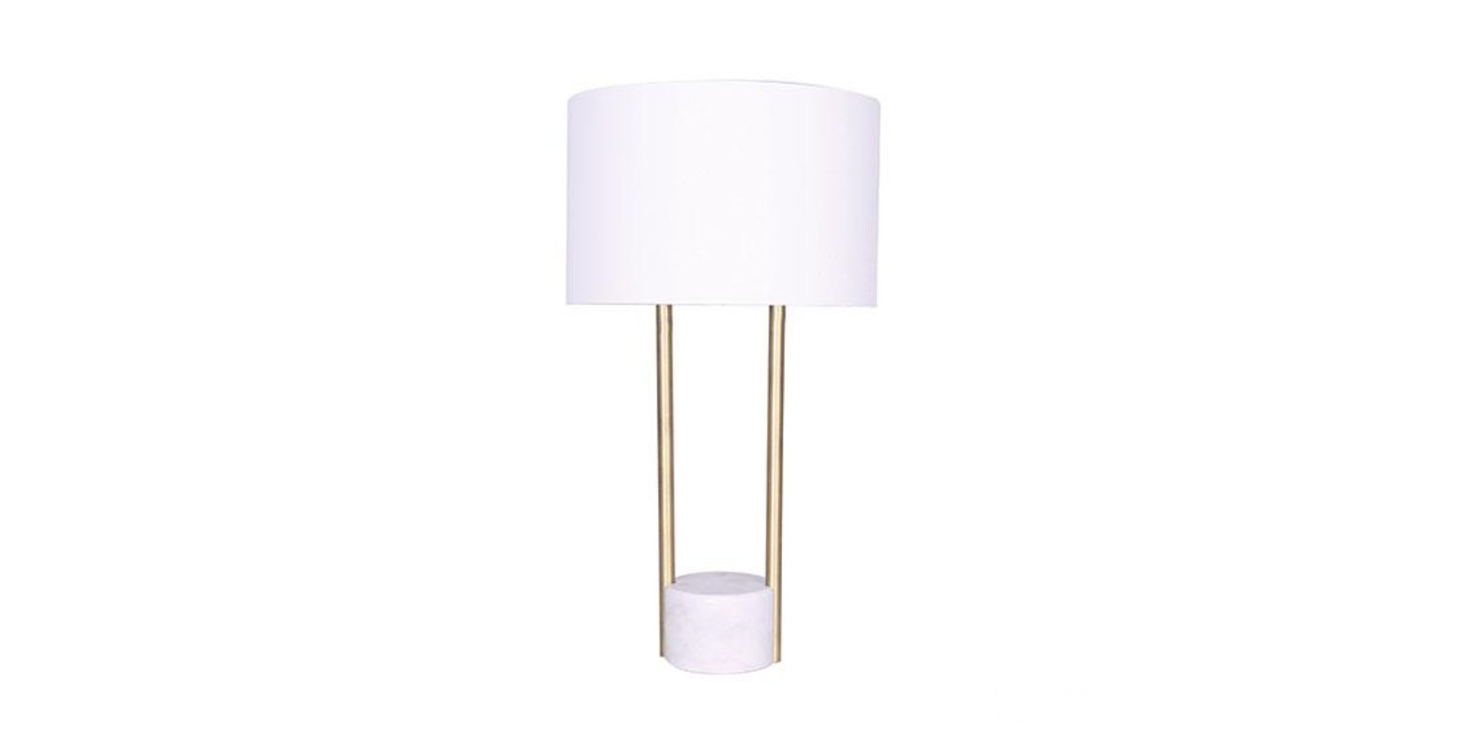 Marble Table Lamp With Brass Post ML2346
