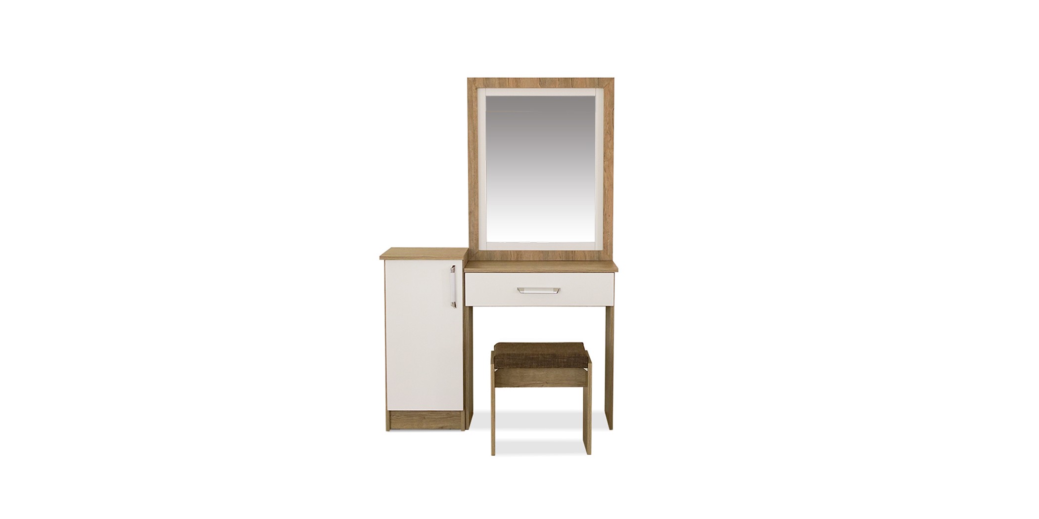 Elnora Dressing Table & Pouf Relic Oak & Warm White