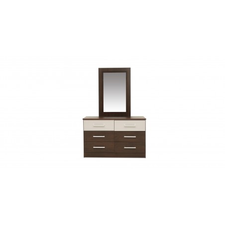 Miami Bedroom Set 180x200 cm Imbuia/Off White