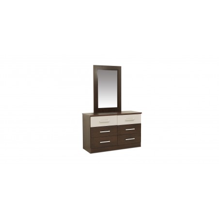Miami Bedroom Set 180x200 cm Imbuia/Off White