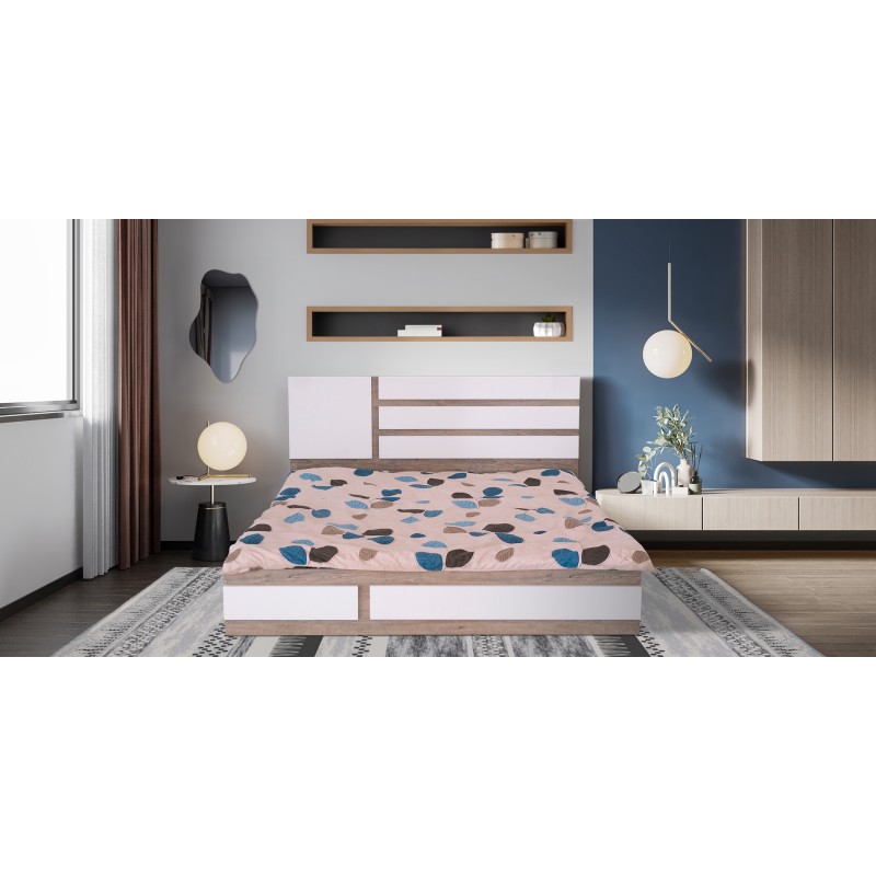 Elnora Bed 180x200cm Relic Oak & Warm White Elnora Bed 180x200cm Relic Oak & Warm White