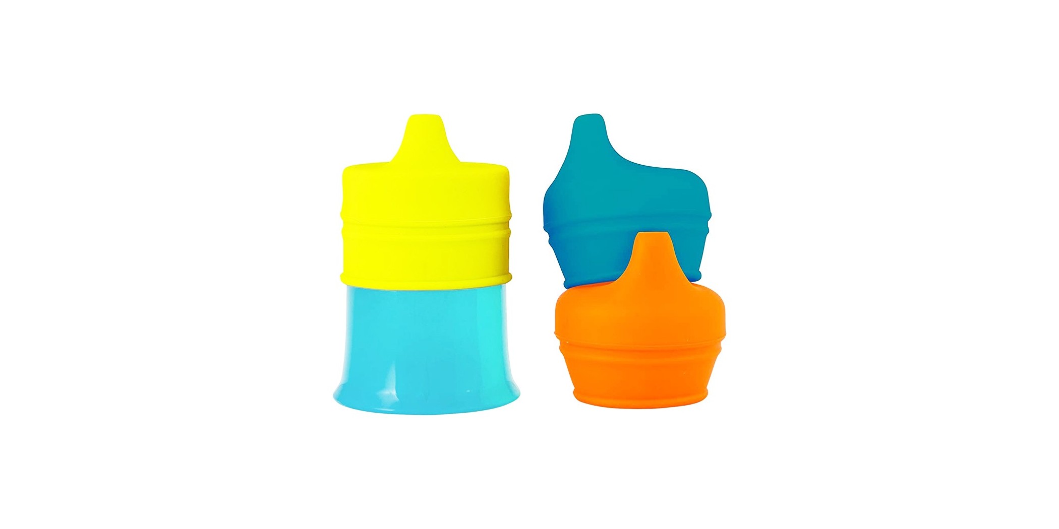 Tomy Boon Snug Spout 3 Pk Lids(Yel/Bl/Orange)