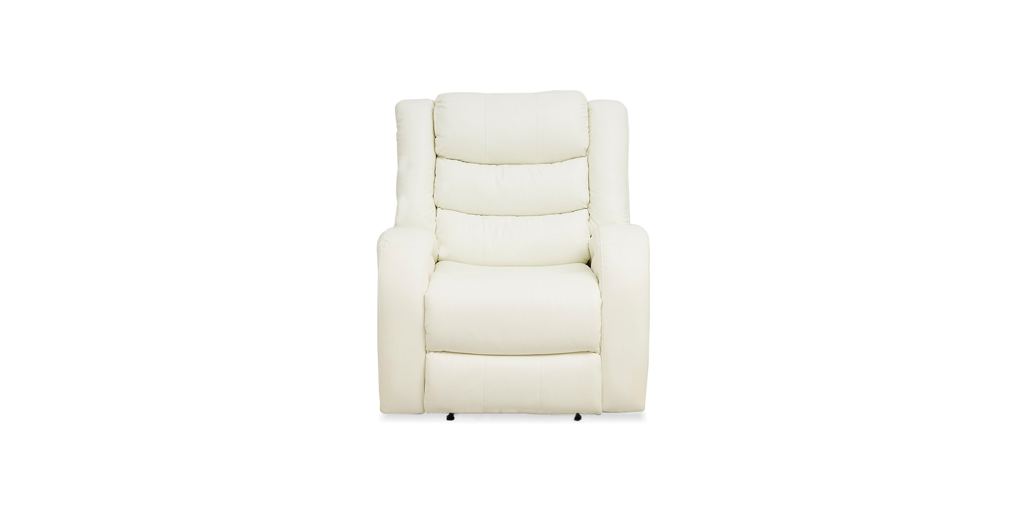 Veneto Single Recliner in White Leather Gel