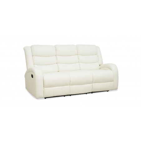 Veneto Sofa 3+2 in White Leather Gel