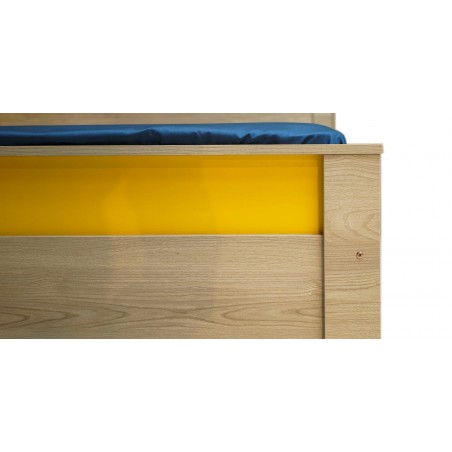 Artista Bed 180x200 cm In Plywood Grey & Yellow