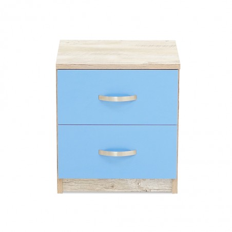 Wingo Night Table With 2 Drawers In Melamine MDF