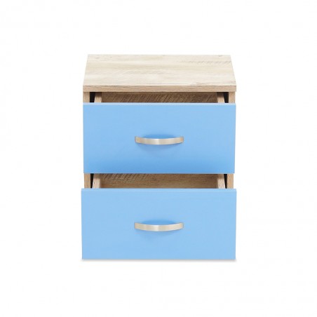 Wingo Night Table With 2 Drawers In Melamine MDF