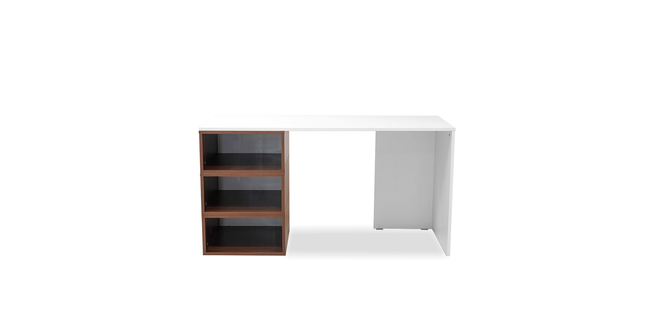 Arletta Office Table White & Walnut