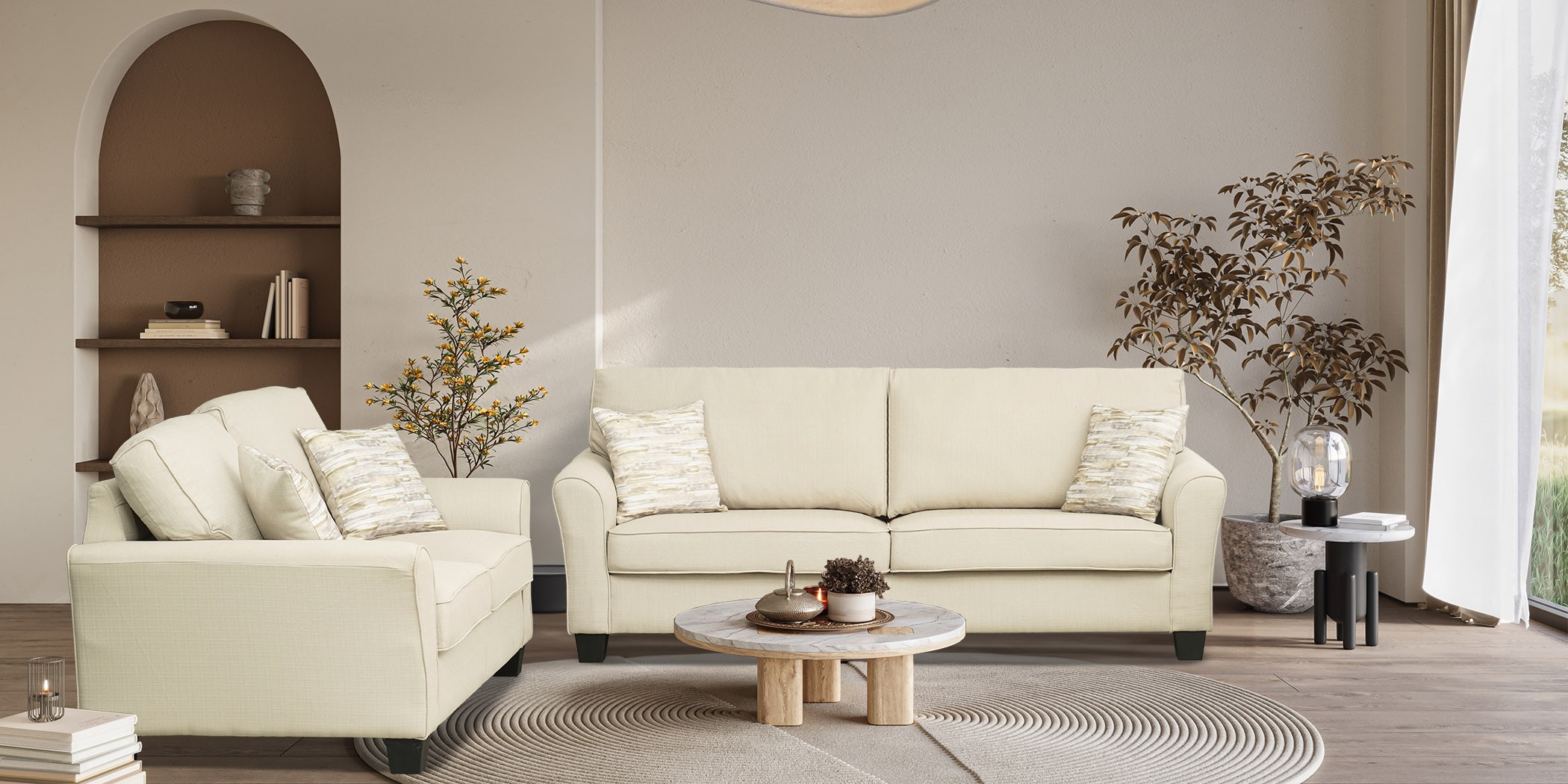 Chelsea Hills 3+2 Fabric Camel
