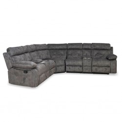 Halton Bay Sofa Corner Recliner in Smoke Col Fab Halton Bay Sofa Corner Recliner in Smoke Col Fab