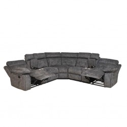 Halton Bay Sofa Corner Recliner in Smoke Col Fab Halton Bay Sofa Corner Recliner in Smoke Col Fab