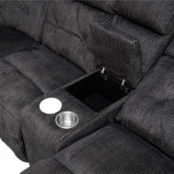 Halton Bay Sofa Corner Recliner in Smoke Col Fab Halton Bay Sofa Corner Recliner in Smoke Col Fab