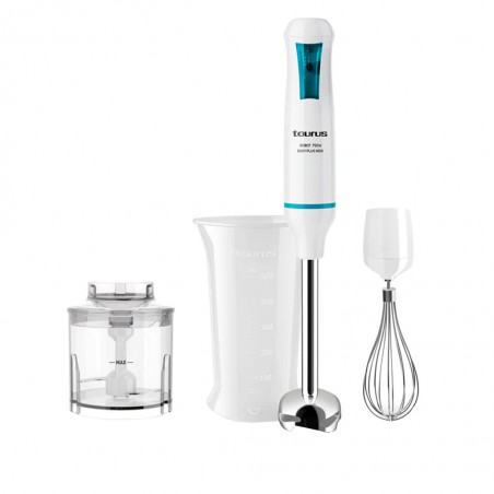 Taurus Robot 750 Easy Plus Inox 750W Hand Blender With Chopper jar, Whisk & Measuring Cup- 916402000